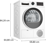 Asciugatrice Bosch WQG24108IT 9KG Classe E Pompa di calore Easyclean Bianca