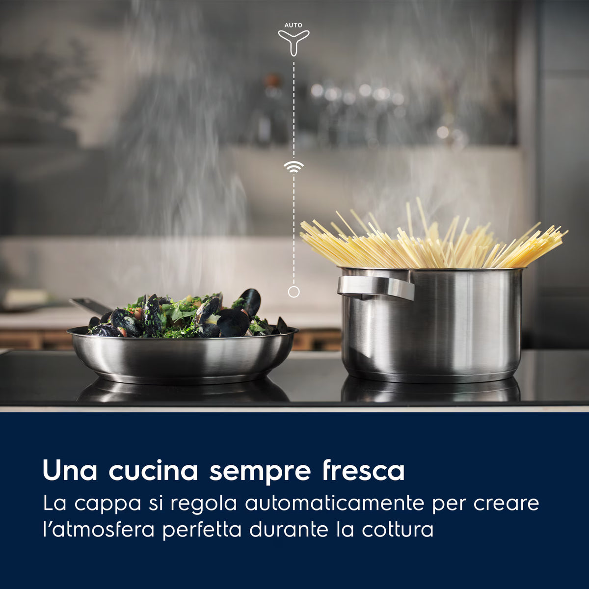 Piano cottura Electrolux LIL83441 Serie 600 Bridge – 80 cm, 4 zone, Induzione, Hob2Hood®, SliderTouch