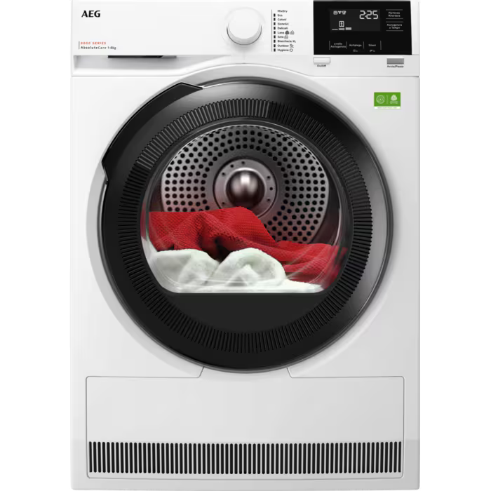 Asciugatrice AEG TR8HGBG8B Serie 8000 AbsoluteCare 8 kg Pompa di Calore Motore Inverter Classe B
