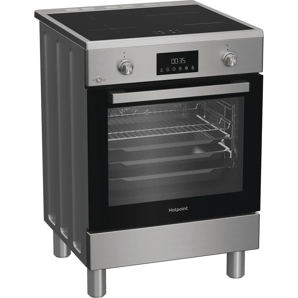 Cucina elettrica Hotpoint Ariston H6I8LMSAX 60 cm inox piano induzione Steam Assist