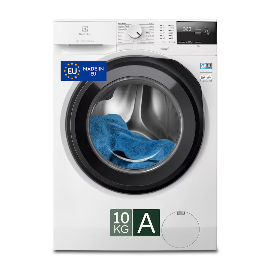 Lavatrice Electrolux EW6FCH210G Classe A 10 kg 1400 giri serie 600 SensiCare