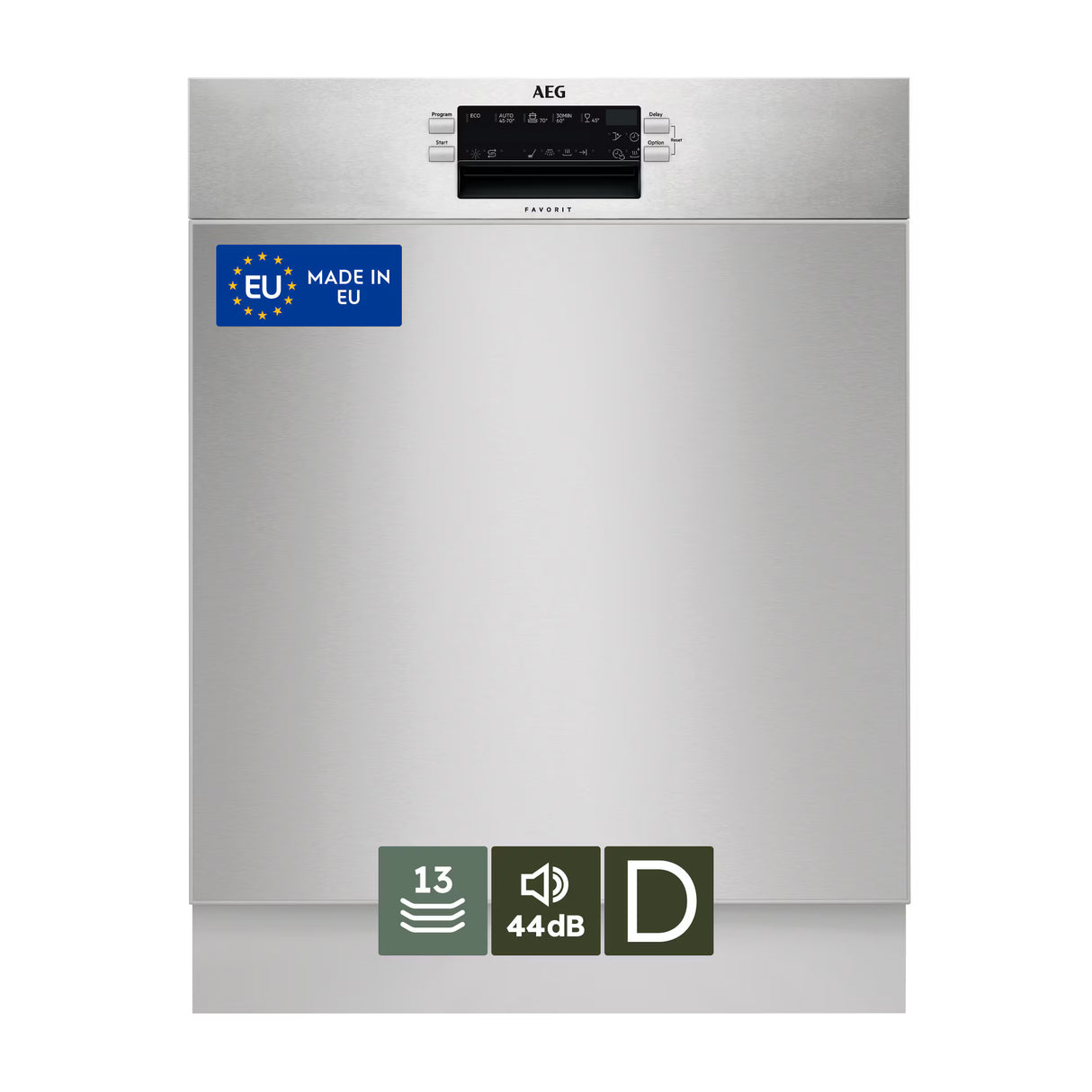Lavastoviglie AEG FUS5360CZM Da incasso parziale Classe D 13 Coperti 60cm Inox