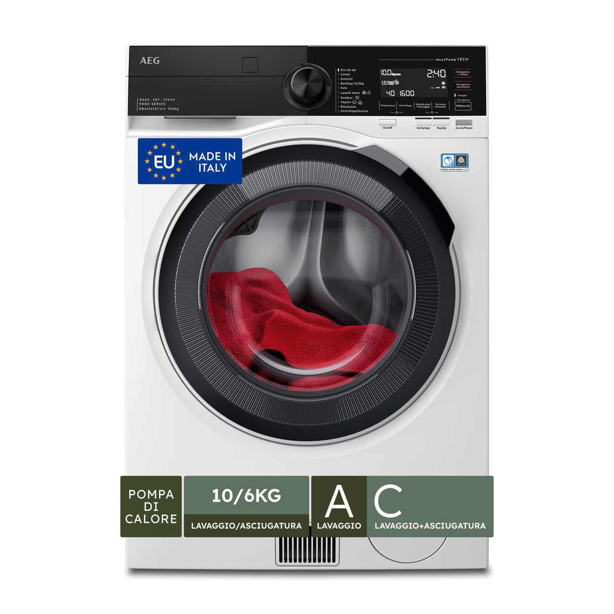 Lavasciuga AEG LWR9C166BB 10+6KG Classe A/C Serie 9000 AbsoluteCare