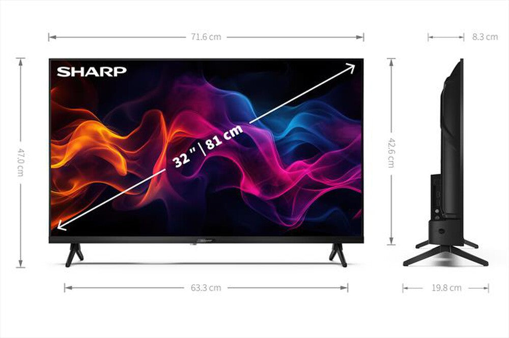 TV Sharp 32GF3265E Google TV 32" Full HD QLED