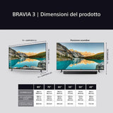 TV Sony K43S39BP.CEI 43" BRAVIA 3 X1 LED Google TV SDS 4K HDR