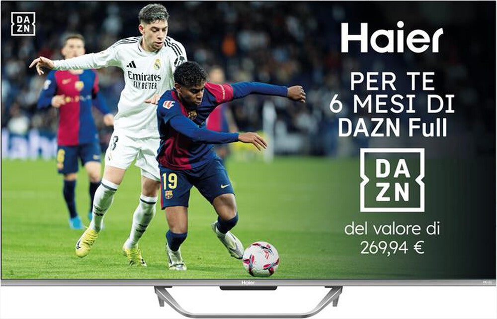Smart TV QLED HAIER H43Q80FUX 43” UHD 4K Google TV nero Classe F