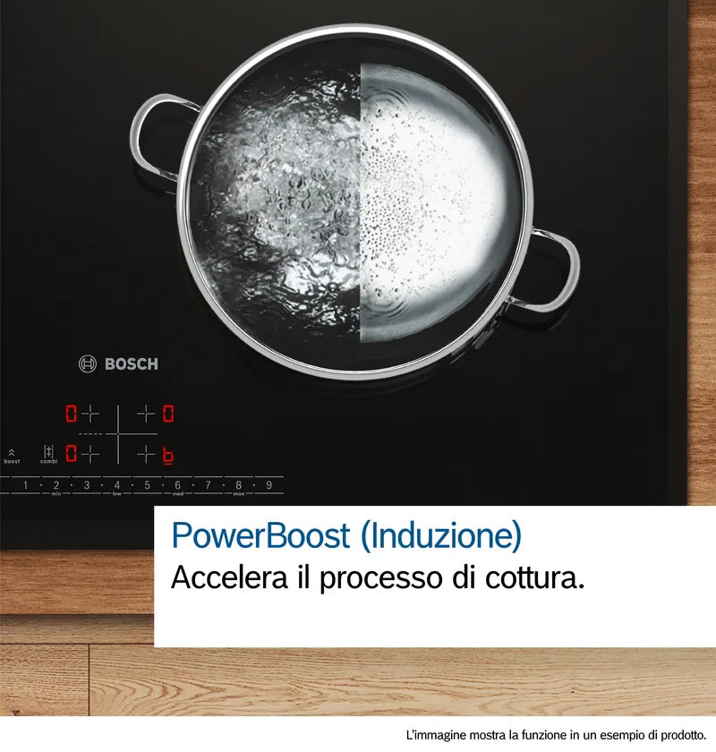 Piano Cottura Induzione Bosch PVS645HB1E 60 Cm 4 Zone Colore Nero