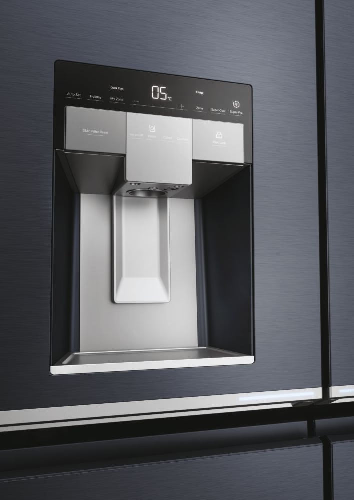 Frigorifero Quattroporte Haier HCR7918EIMB Multidoor Cube 90 Serie 7 601 l Classe E Brushed Black