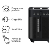 Tostapane Haier HTO5A3 011 I-Master Serie 5 Obsidian grey Acciaio inossidabile 2 scomparti extra-profondi 7 livelli