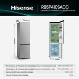 Frigorifero Hisense RB5P410SACC Combinato a 2 porte Classe C  Capacità 413 l Acciaio Inossidabile