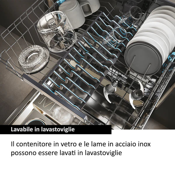 Tritatutto Haier HCH5B1 011 Lame Acciaio Inox 4 Lame Ciotola Vetro Capacità 0,5 Litri