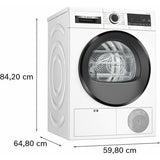 Asciugatrice Bosch WQG23100IT 8KG Classe E Pompa di calore EasyClean Bianca