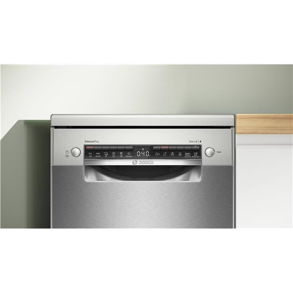 Lavastoviglie Bosch SPS4EMI24E da libera installazione Serie 4 45 cm Acciaio spazzolato anti-impronta HOMEC