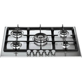 Piano Cottura A Gas Whirlpool GMR7522/IXL 75 Cm 5 Fuochi Acciaio Inox