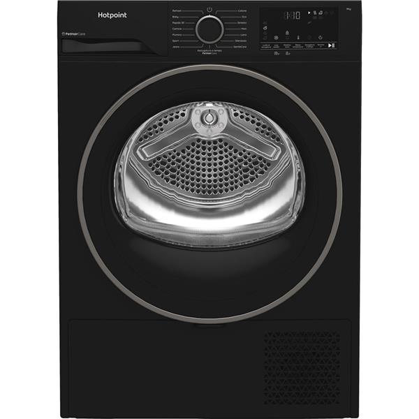 Asciugatrice Hotpoint HPT94DBBSIT 9KG PETHAIR Pompa di Calore Nera Inveterter