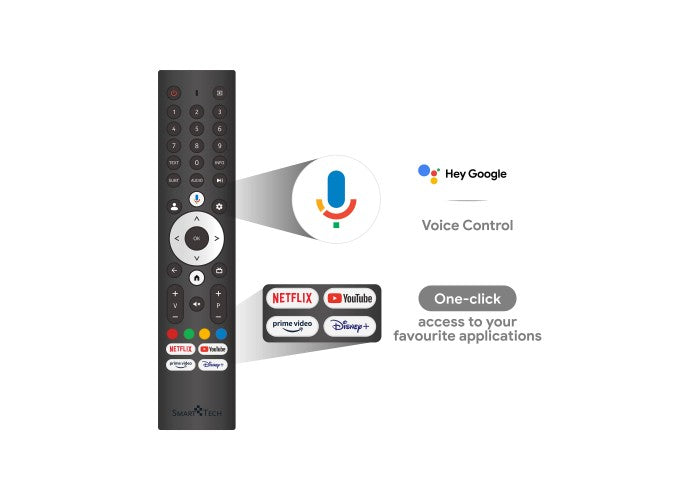 TV Smart Tech 50QG02V Google TV 50" 4K QLED Dolby Audio