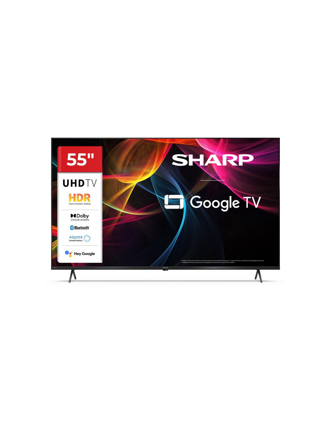 TV Sharp 55" 55 UHD 4K Frameless Smart Google TV Classe E