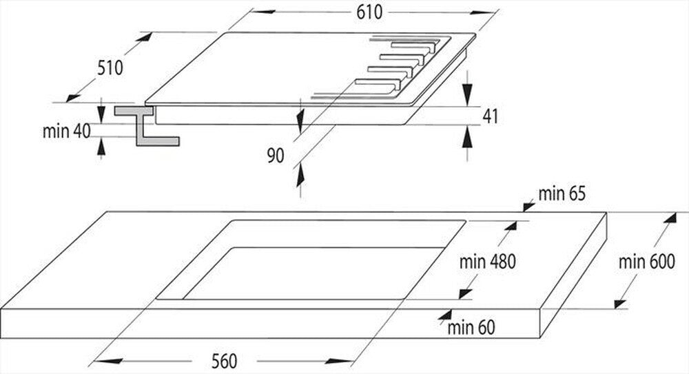 Piano Cottura A Gas Hisense GM642XF 60Cm 4 Fuochi Inox