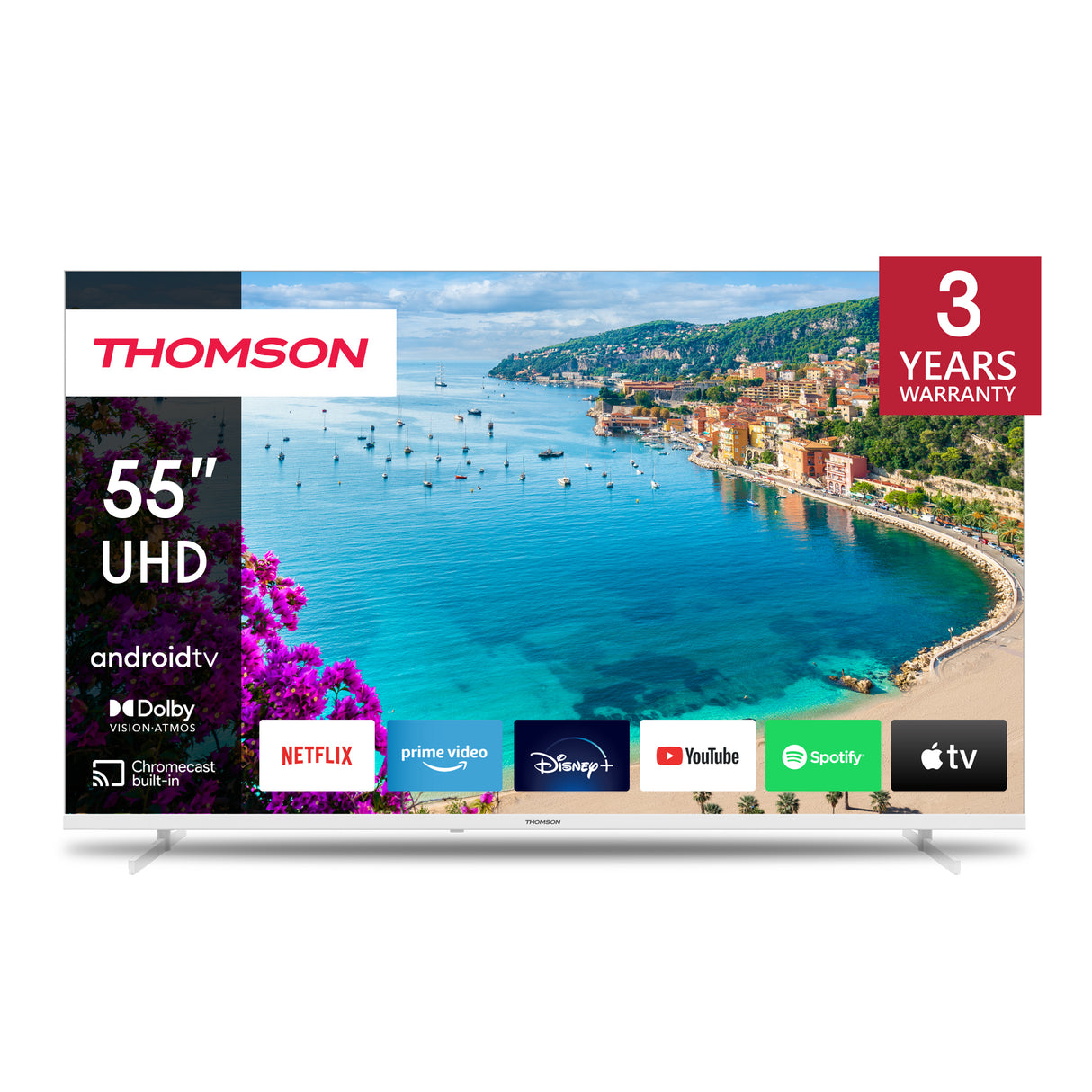 TV Thompson 55UA5S13W 55" UHD 4K Smart Android TV White