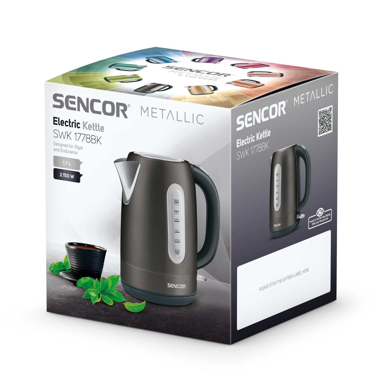 Bollitore Sencor SWK_1778BK Colore Nero 2150W 1,7lt