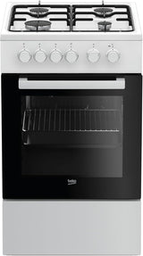 Cucina Beko FSS52020DW Forno Elettrico Statico 4 Fuochi Gas 50X60 Colore Bianco Classe A