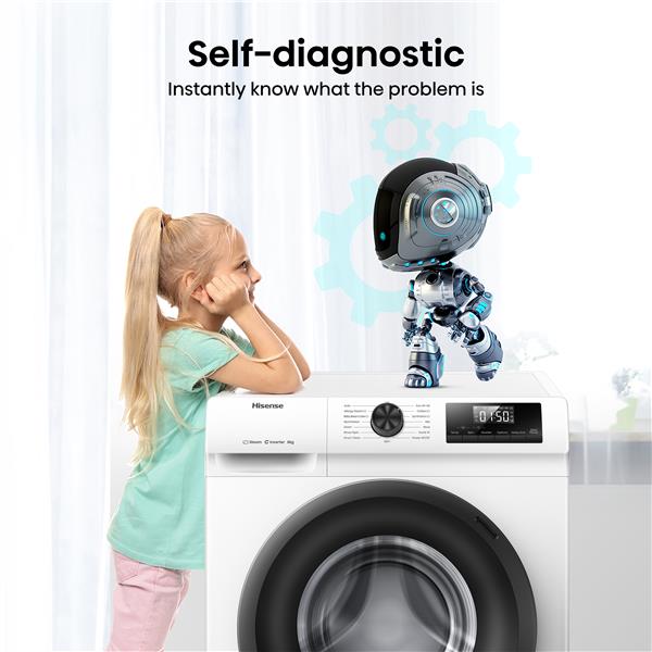 Lavatrice Hisense WF1Q8041BW Carica Frontale 8kg Classe A 1400Giri