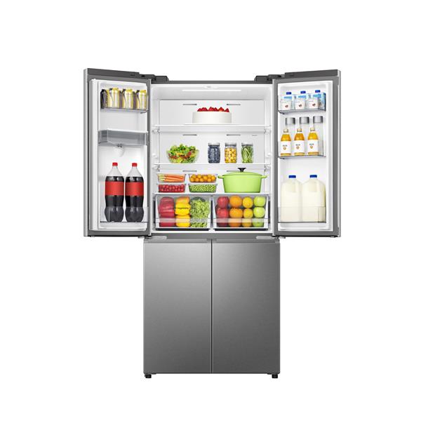 Frigorifero Hisense RQ5P470SMIE Libera Installazione Side by Side 4 Porte Slim Larghezza 80 cm Classe E Inox