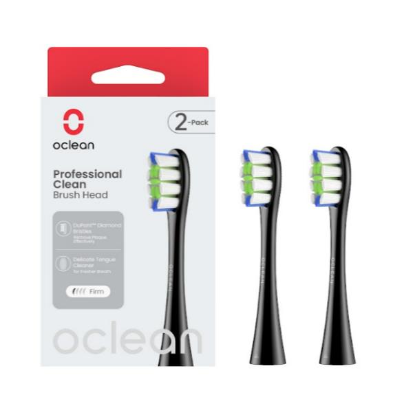 Testine Spazzolino Oclean PROFESSIONAL CLEAN 2 pezzi Nere