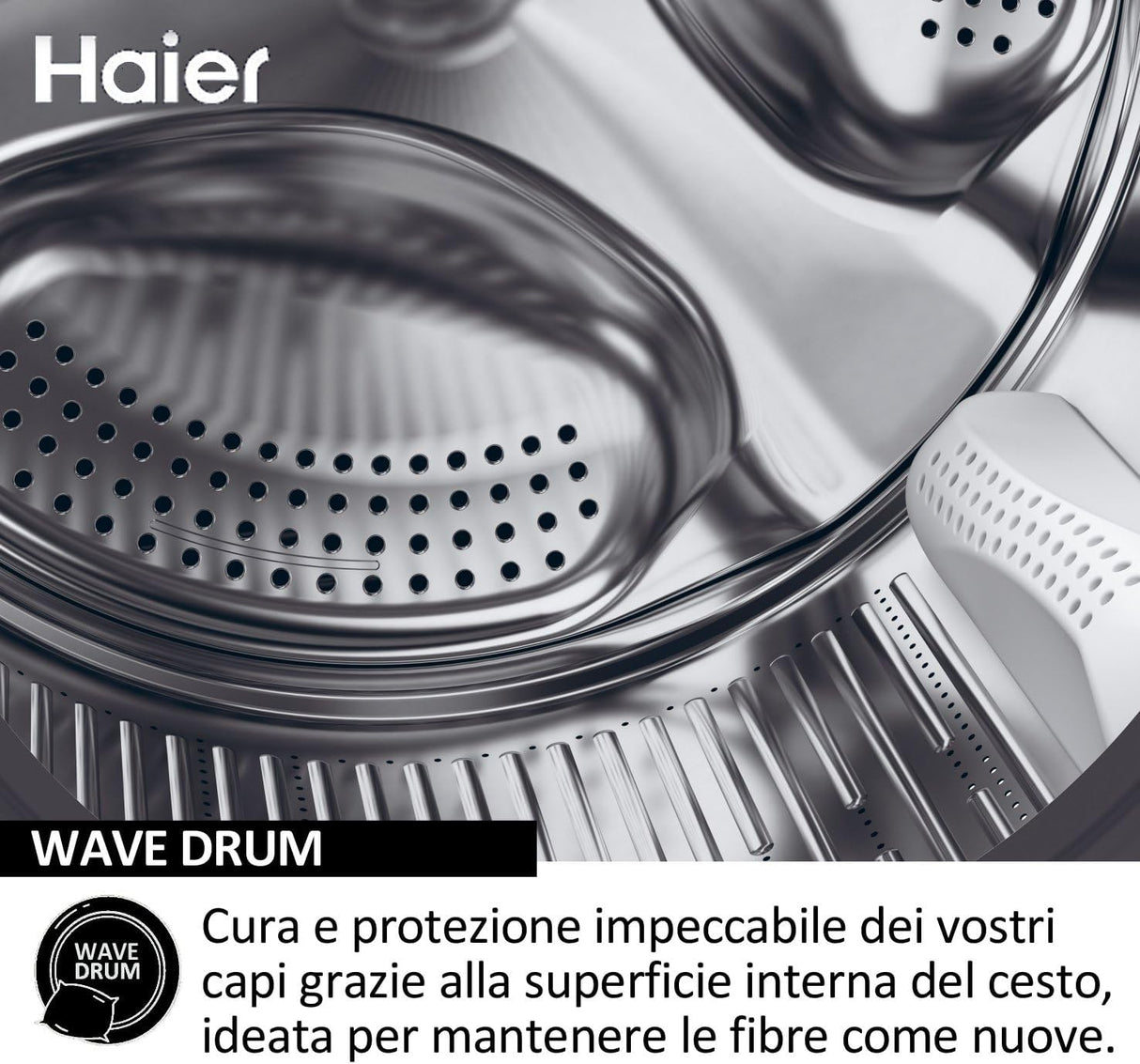 Lavatrice Haier HW80 BP14939 S I Pro Serie 3 8 Kg 1400 giri Classe A Libera Installazione Bianca