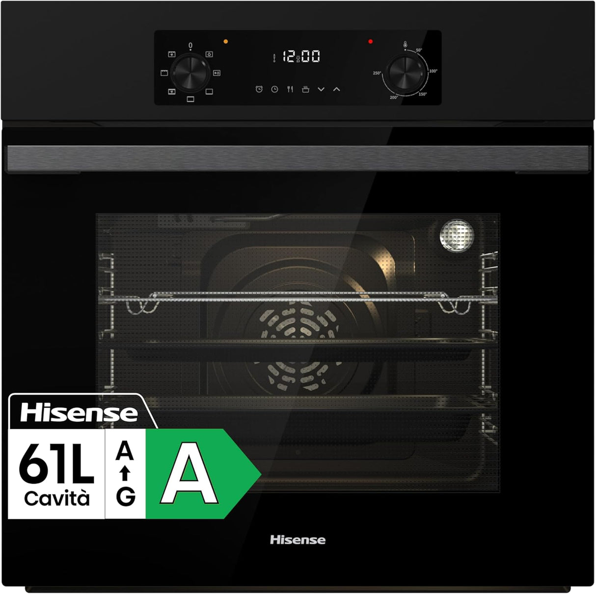Forno Hisense BI62220AB Elettrico Da Incasso Classe A 61L Nero