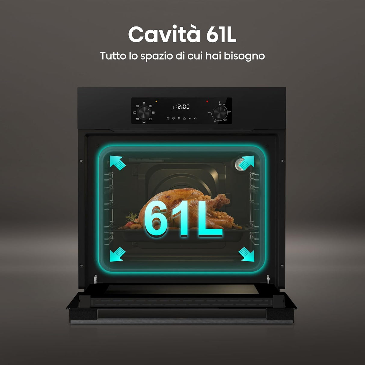 Forno Hisense BI62220AB Elettrico Da Incasso Classe A 61L Nero
