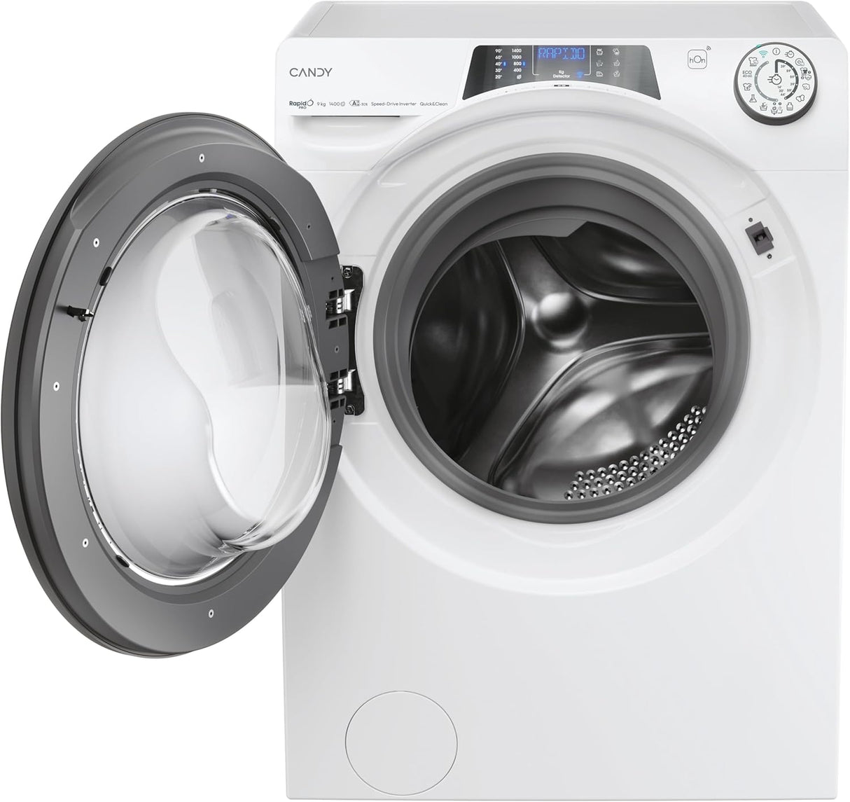 Lavatrice Candy RP496BWMR9/1-S 9 Kg Classe A-30% Profondità 54 cm 1400 giri Inverter Funzione Vapore Wi-Fi