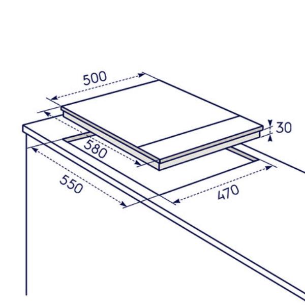 Piano cottura a gas Electrolux EGS6414X Serie 300 Slim side control 60cm
