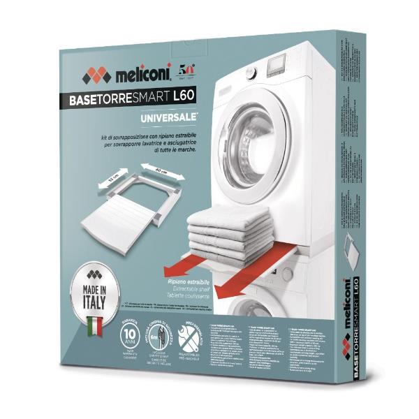 Kit impilaggio Lavatrice e Asciugatrice Meliconi 656113TORRE SMART L60