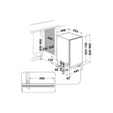 Lavastoviglie Hotpoint Ariston HSIC3M27CS da incasso, Slim 45 cm 10 Coperti Argento Classe E