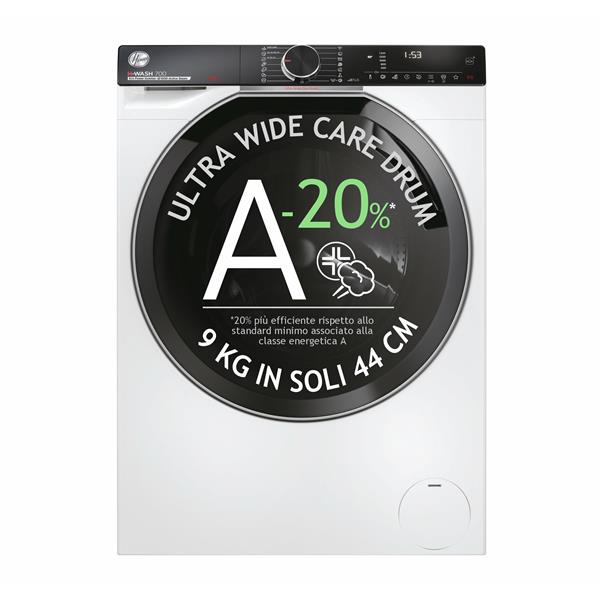 Lavatrice Hoover H7W4 49MBC8-S  9kg, 1400 giri Classe A -20 % Bianco 18 programmi