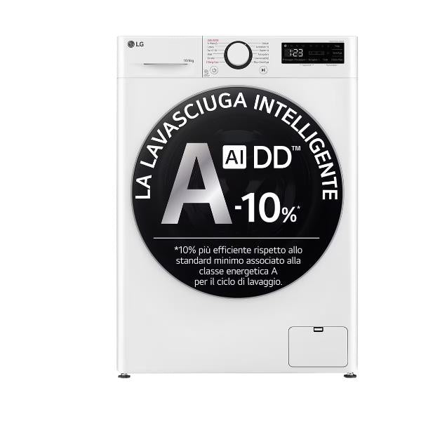 Lavasciuga LG D4R5010TSWS 10/6KG Classe A-10 1400 giri Vapore Bianca