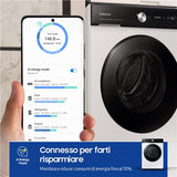 Lavatrice Samsung WW90DB7U94GEU3 9kg Classe A -20% 1400 giri Ecodosatore Bespoke AI Vapore Motore Inverter