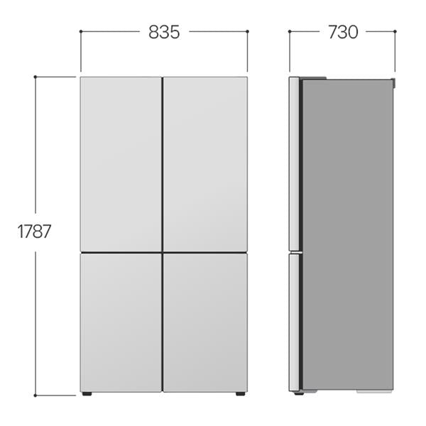 Frigorifero LG GMV860EPDE 4 Porte Nero Instaview Classe E