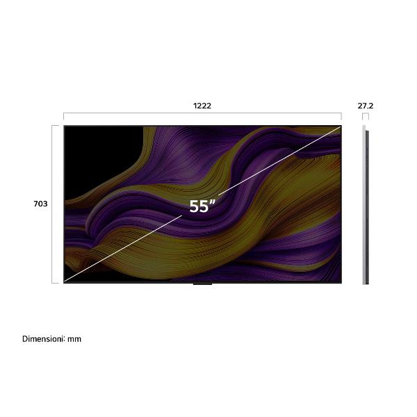 TV LG OLED55G56LS.API 55" OLED EVO G5 4K UHD WebOS2 Processore a11 Gen2 con AI