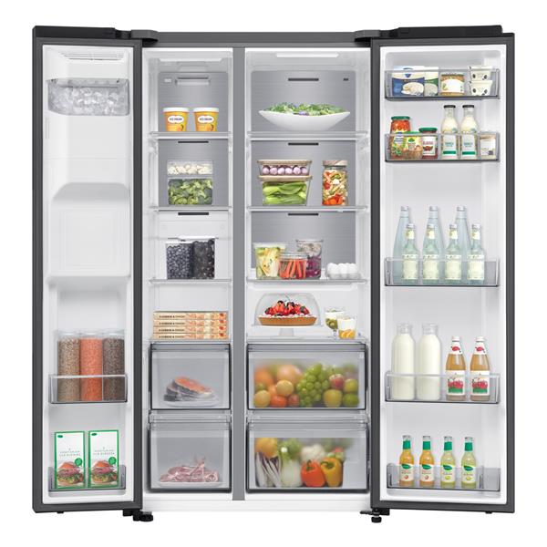 Frigorifero Samsung RS70F64KEFEF Side By Side Nero Classe E con Allaccio Idrico