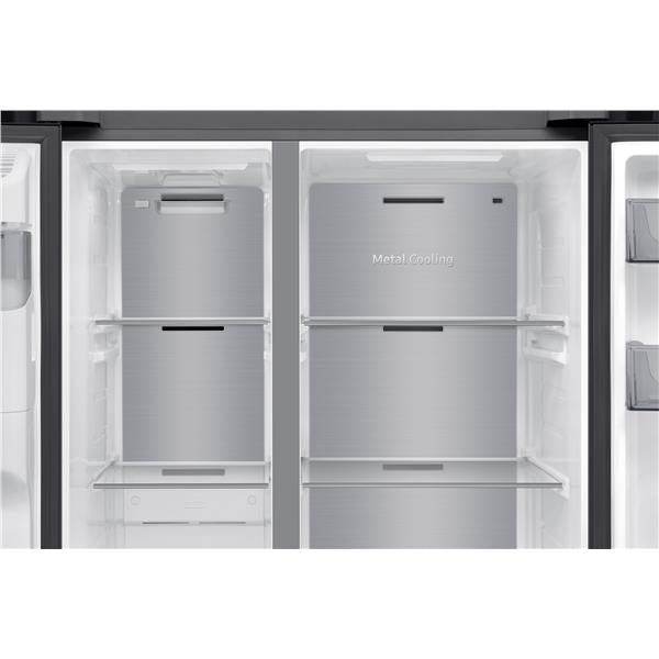 Frigorifero Samsung RS70F64KEFEF Side By Side Nero Classe E con Allaccio Idrico