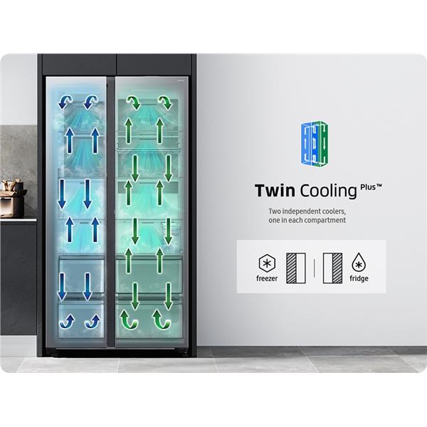 Frigorifero Samsung RS80F66KBFEF Side By Side Classe B Antracite