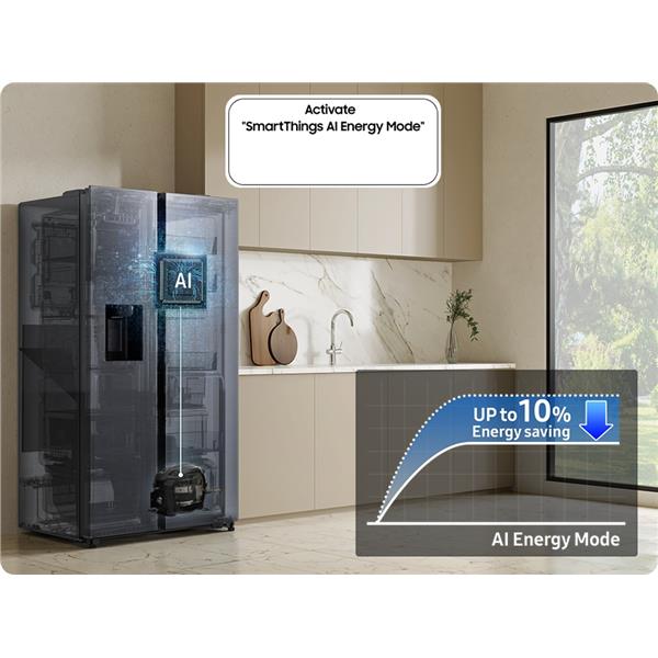 Frigorifero Samsung RS90F65EDTEF Side By Side Classe D Inox con Drink Dispenser