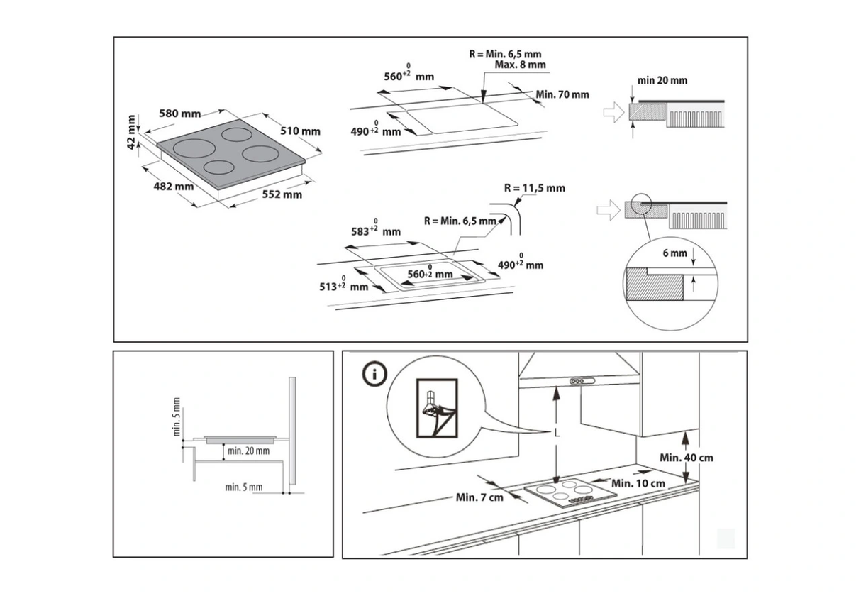 Piano Cottura Induzione Hotpoint AQ0160SNE 60 Cm 4 Zone