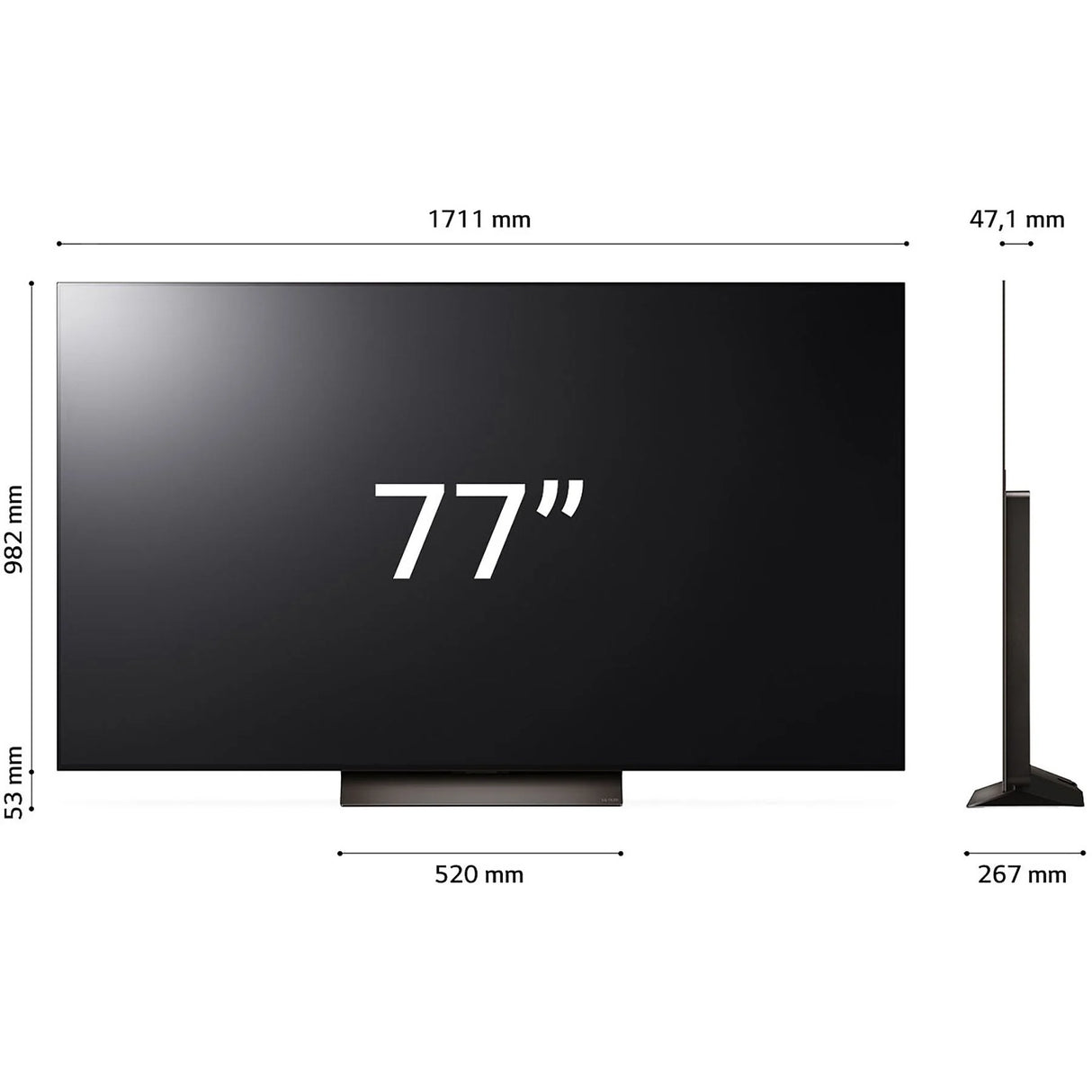 TV LG OLED77C44LA.API 77" OLED EVO C4 4K UHD WebOS24 ThinQ AI