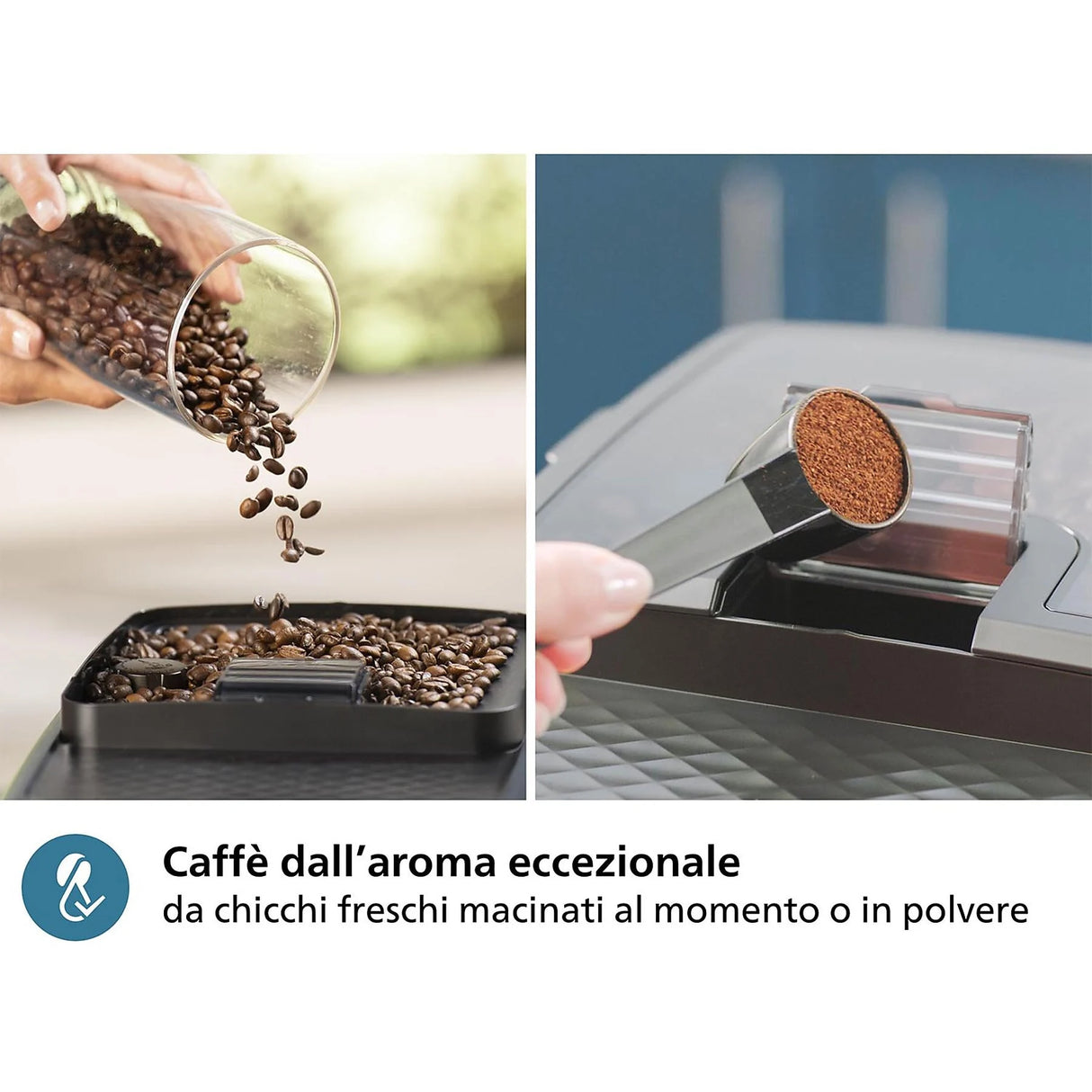 Macchina Caffè Automatica Philips EP2331/10 Con Cappuccinatore 15 Bar Display Touch