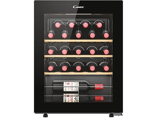 Cantinetta vino Candy CWC023 23 bottiglie 47,5 cm ripiani legno LED Classe G