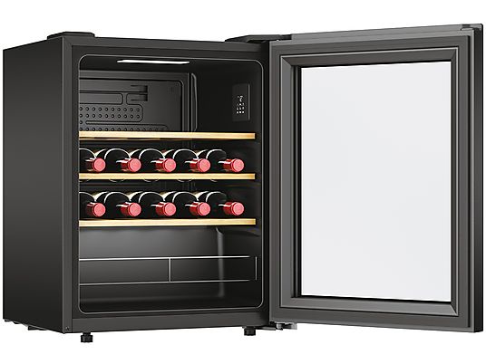 Cantinetta vino Candy CWC023 23 bottiglie 47,5 cm ripiani legno LED Classe G