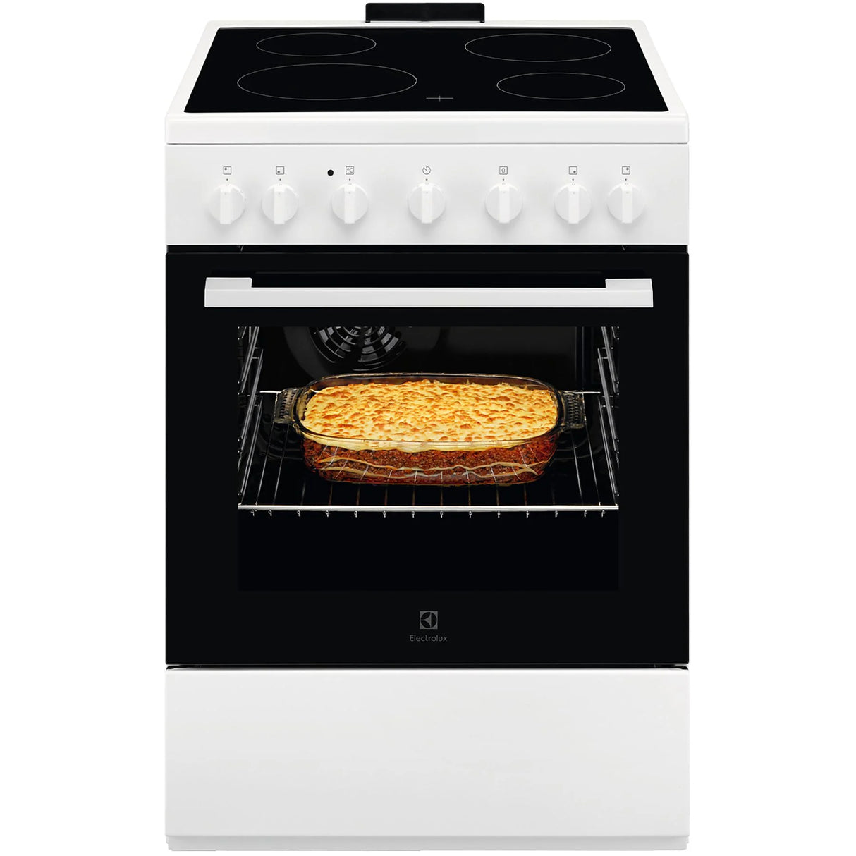 Cucina Electrolux LKR620066W Piano Cottura Elettrico 4 Zone Forno Elettrico Ventilato Multifunzione Colore Bianco Classe A